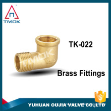 female BSP thread with flange ends nature brass color 90 degree open to quick close fittings elbow lead free pipe